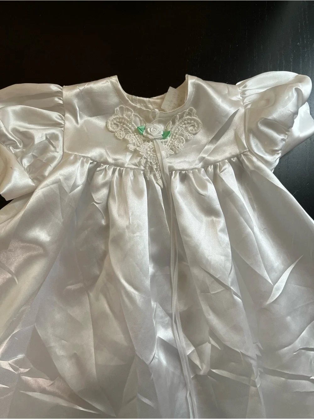 Kays Vintage Baby girl Satin lace christening blessing gown baptism formal dress